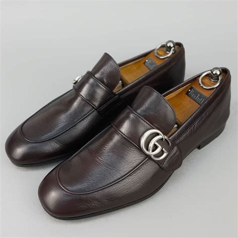 gucci donnie brown leather|Gucci loafers.